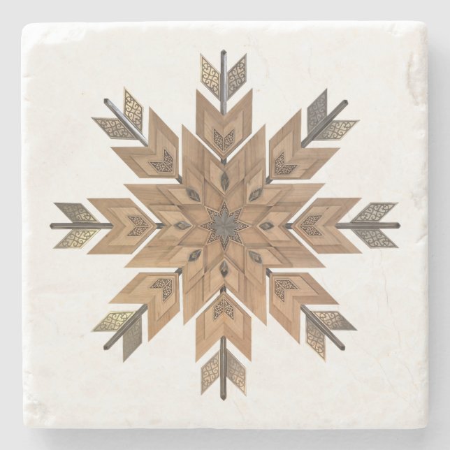 Posavasos De Piedra Cereza de montaña con acero inoxidable (Anverso)