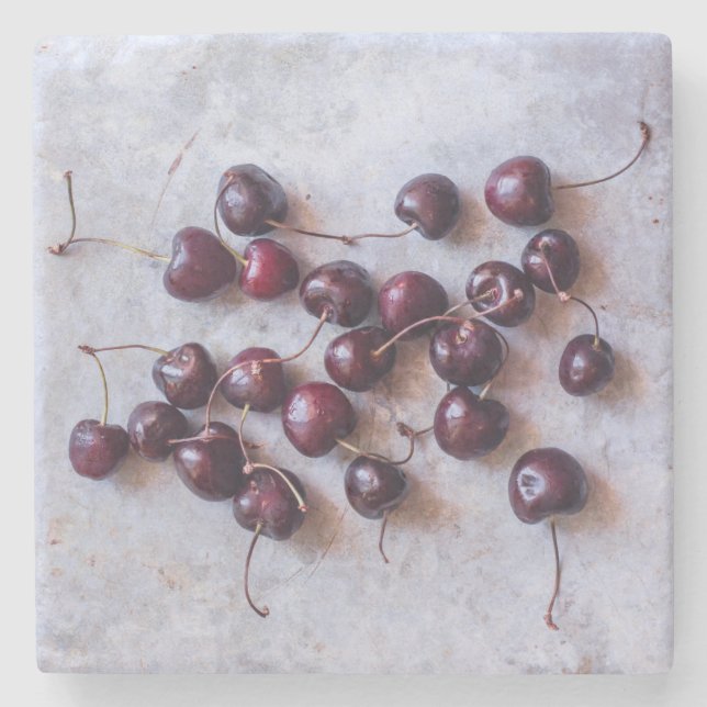 Posavasos De Piedra Cerezas (Anverso)