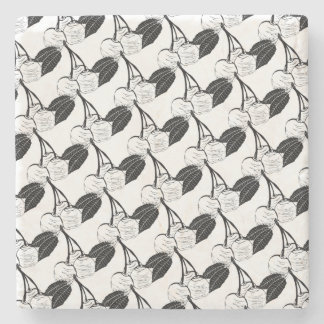 Posavasos De Piedra Cerezas negras y blancas