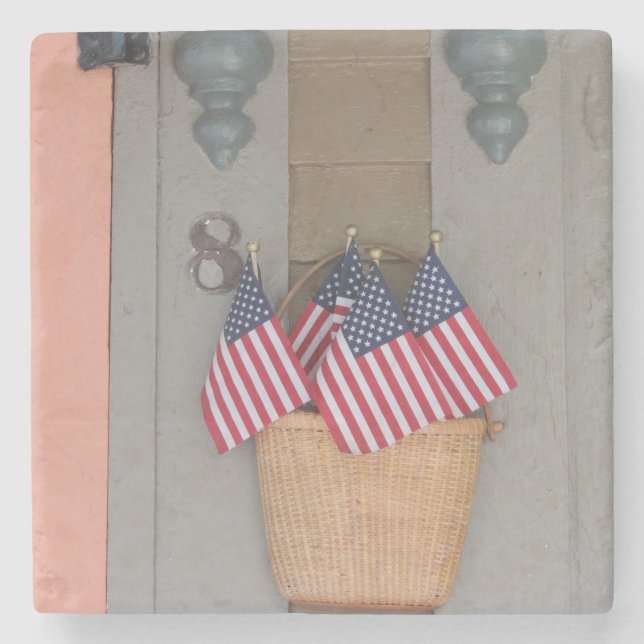 Posavasos De Piedra Cesta de Banderas - Viñedo de Martha (Anverso)