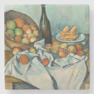 Posavasos De Piedra Cesta de manzanas de Paul Cezanne Vida muerta vint