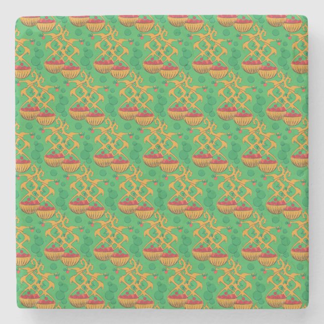 Posavasos De Piedra Cestas de Apple II (Anverso)