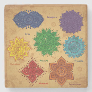 Posavasos De Piedra Chakra, Ajna, muladhara, anahata, manipura,