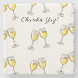 Posavasos De Piedra ¡Chardon-Yay! Lentes de viento blancas