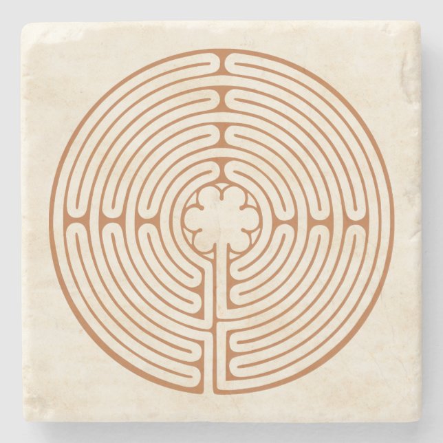 Posavasos De Piedra Chartres Labyrinth (Anverso)