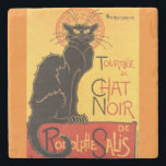 Posavasos De Piedra Chat Noir Steinlen Belle Epoque Vintage Art<br><div class="desc">Dibujo publicitario del ilustrador francés Théophile Alexandre Steinlen</div>