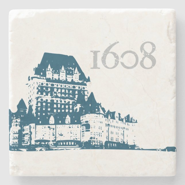 Posavasos De Piedra Chateau Frontenac 1608 Quebec fleur de Lys (Anverso)
