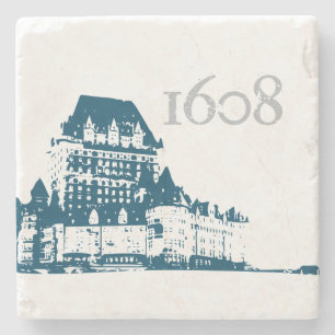 Posavasos De Piedra Chateau Frontenac 1608 Quebec flor de Lis