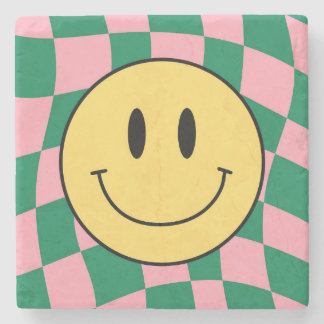 Posavasos De Piedra Checkered Bliss