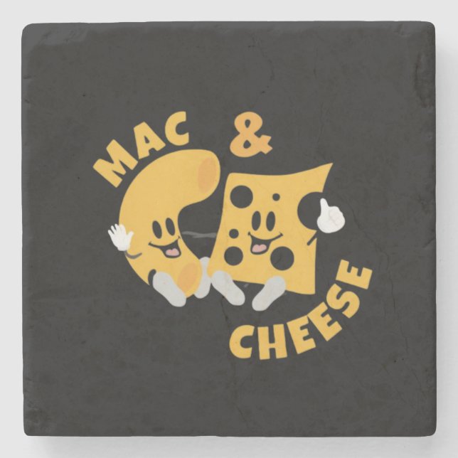 Posavasos De Piedra Cheese Mac & Cheese Funny Gift Idea (Anverso)