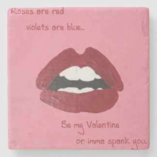 Posavasos De Piedra Cheesy Lines for Valentine's Coaster