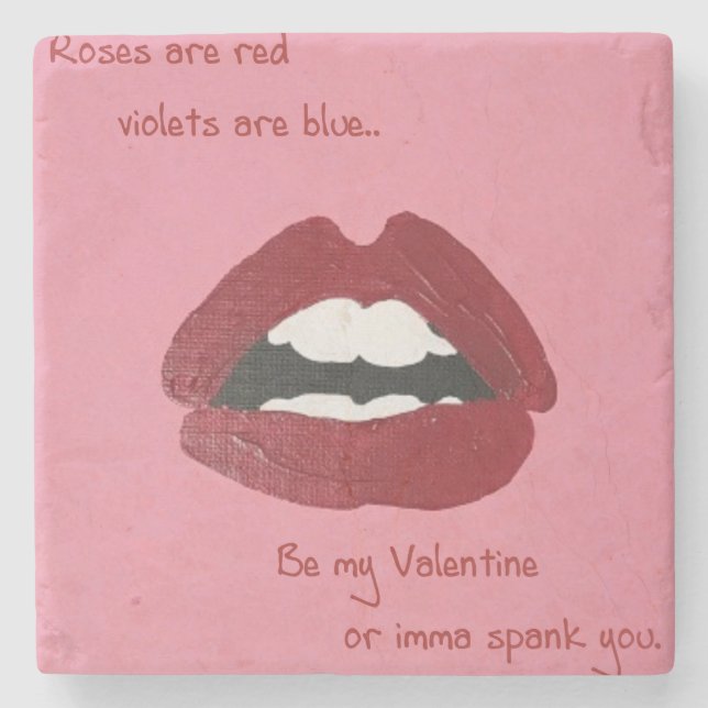 Posavasos De Piedra Cheesy Lines for Valentine's Coaster (Anverso)