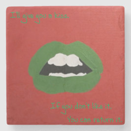 Posavasos De Piedra Cheesy Lines for Valentine's Coaster