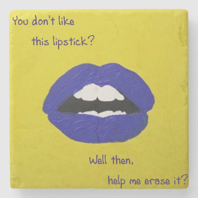 Posavasos De Piedra Cheesy Lines for Valentine's Stone Coaster (Anverso)