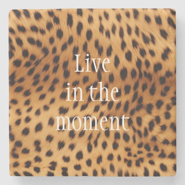 Posavasos De Piedra Cheetah Animal Fur (Anverso)