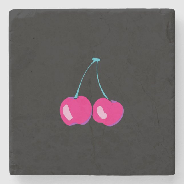 Posavasos De Piedra Cherry Coaster (Anverso)