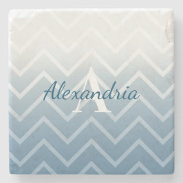 Posavasos De Piedra Chevron blanco cielo azul
