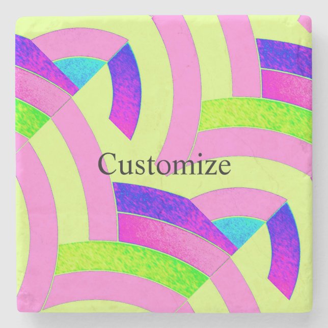 Posavasos De Piedra chevrons elegantes y elegantes (Anverso)