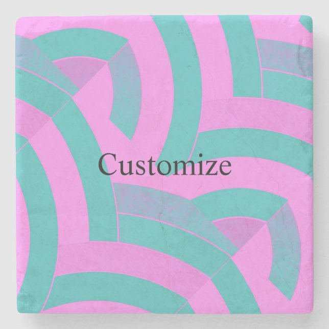 Posavasos De Piedra chevrons elegantes y elegantes (Anverso)