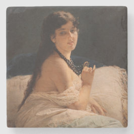 Posavasos De Piedra Chica con Medallón (por Gerolamo Induno)