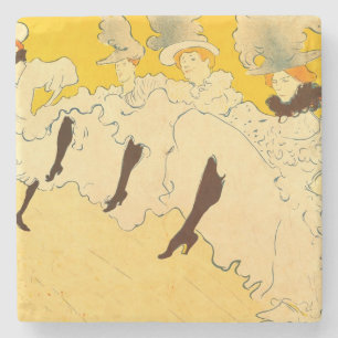 Posavasos De Piedra Chica de danza amarilla Toulouse Lautrec Poster