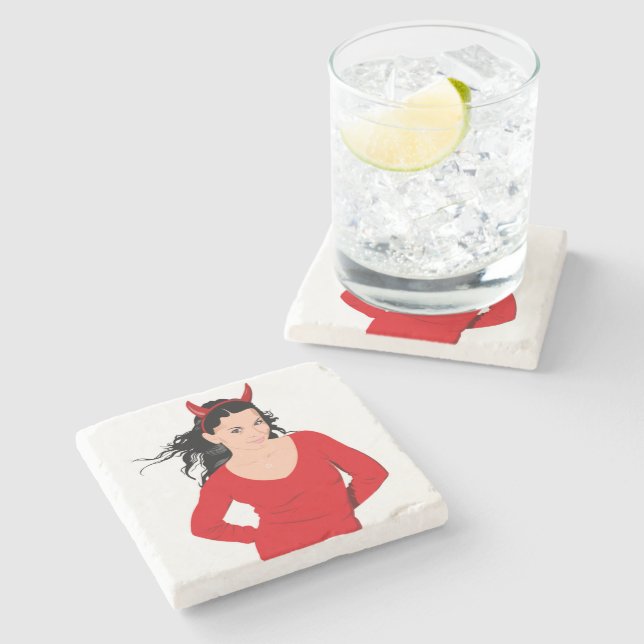 POSAVASOS DE PIEDRA CHICA DEVIL (Lateral)