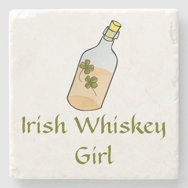 Posavasos De Piedra Chica irlandés de Whiskey (Anverso)