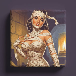 Posavasos De Piedra Chica momia vintage pin-up