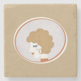 Posavasos De Piedra Chica rubio en el espejo