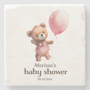 Posavasos De Piedra Chica Teddy Bear Baby Shower