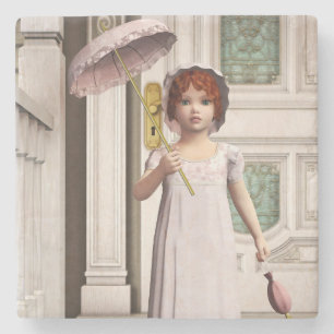 Posavasos De Piedra Chica Vintage - Arte Dulce de Estilo Victoriano Re