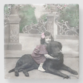 Posavasos De Piedra Chica y su perro