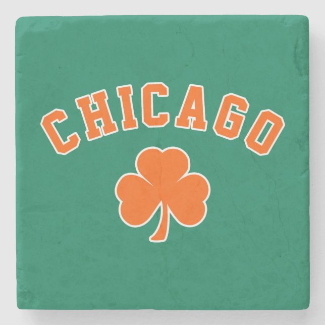 Posavasos De Piedra Chicago irlandés (Anverso)