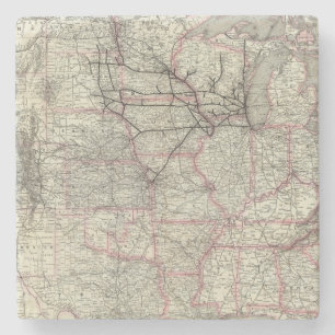 Posavasos De Piedra Chicago Milwaukee y relais de San Pablo y