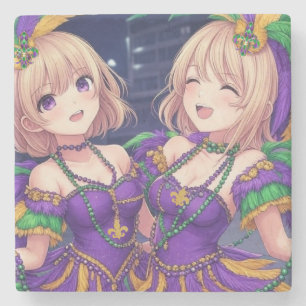 Posavasos De Piedra Chicas Anime Mardi Gras