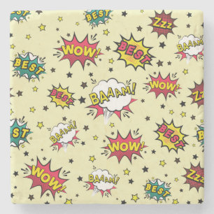 Posavasos De Piedra Chicas Boys Vintage Patch Art