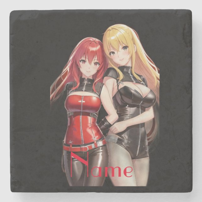 Posavasos De Piedra Chicas Cuadros Anime Thunder_Cove (Anverso)