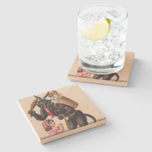 Posavasos De Piedra Chicas de Krampus Kidnaps Navidades de vacaciones