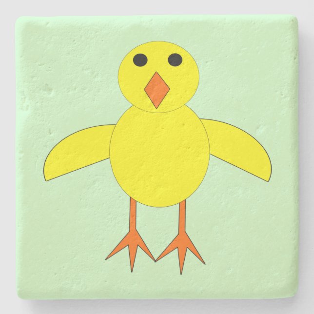 Posavasos De Piedra Chick de Pascua (Anverso)