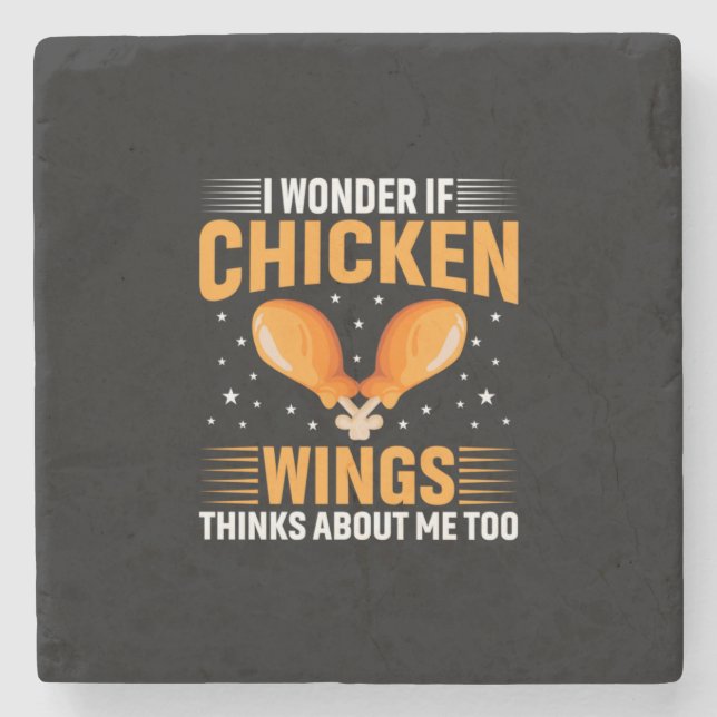 Posavasos De Piedra Chicken Lover | Chicken Wing (Anverso)