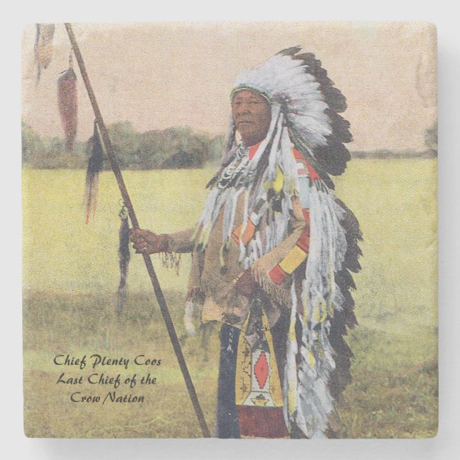 Posavasos De Piedra Chief Plenty Coos (Anverso)