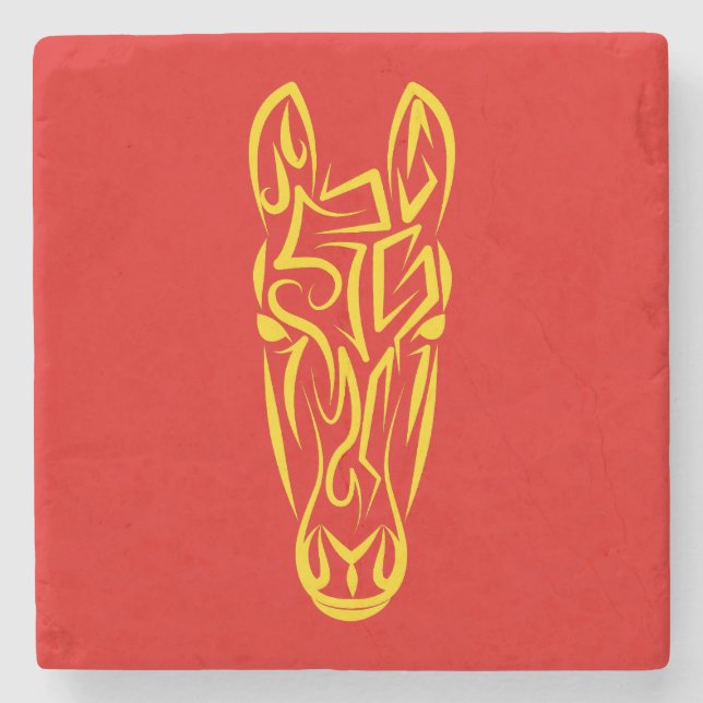 Posavasos De Piedra Chinese Lunar New Year of the Horse 2026 4724 Fire (Anverso)