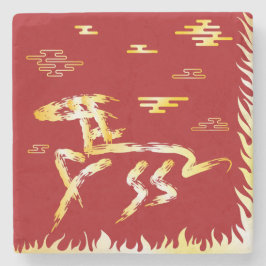 Posavasos De Piedra Chinese Lunar New Year of the Horse 2026 4724 Fire