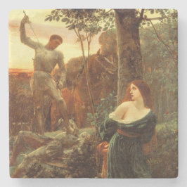 Posavasos De Piedra Chivalry (de Frank Dicksee)