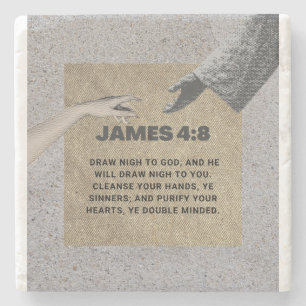 Posavasos De Piedra Christian James 4:8 Escaparate de piedra