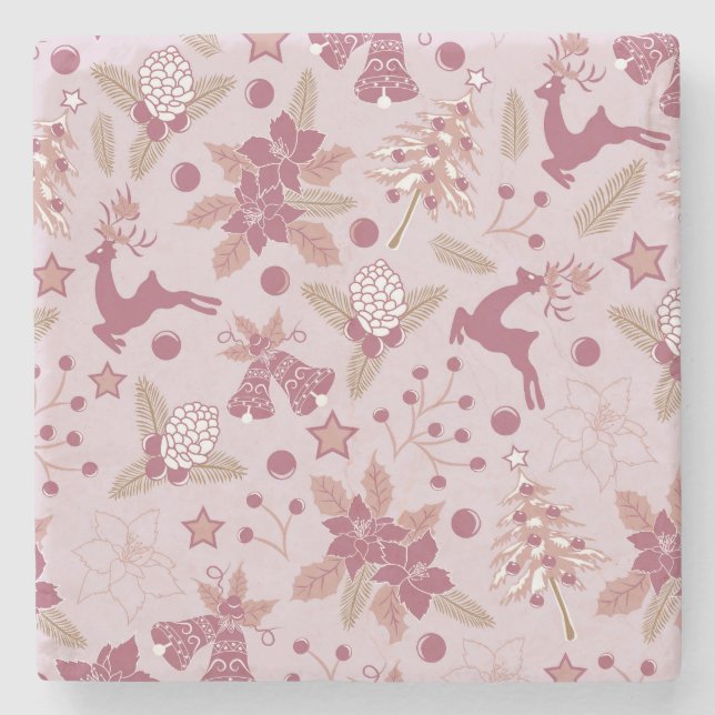 Posavasos De Piedra Christmas holidays (Anverso)