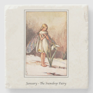 Posavasos De Piedra Cicely Mary Barker - Fairy de enero