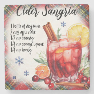 Posavasos De Piedra Cider Sangria Receta Montaña de Mármol
