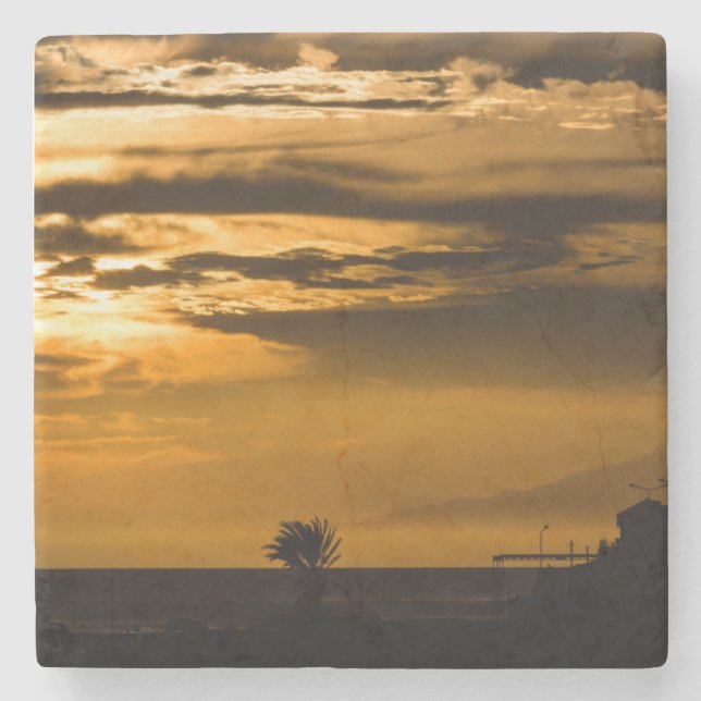 Posavasos De Piedra Cielo dorado (Anverso)