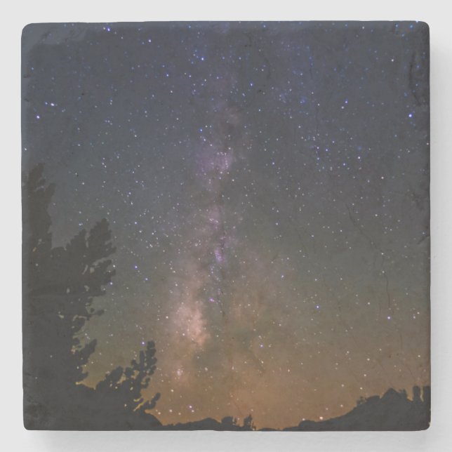 Posavasos De Piedra Cielo nocturno de Milky Way, California (Anverso)